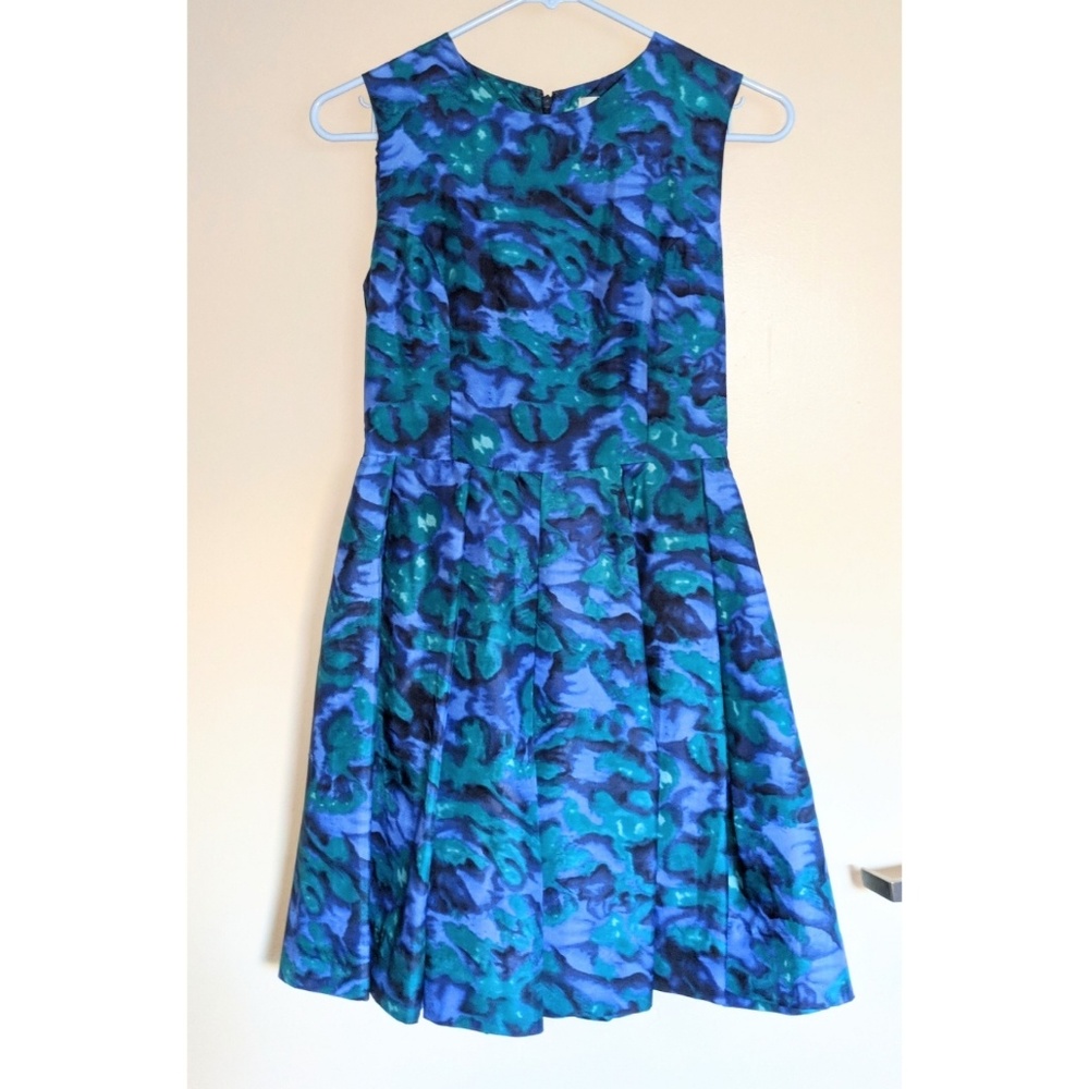 NWOT Silk Fit and Flare Pleat A-Line Vintage Style Dress - Picture 2 of 3